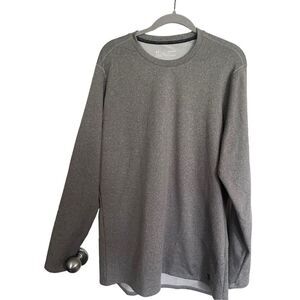 Under Armour Mens Gray Pullover Crew Neck Long Sleeve T-Shirt Size XL